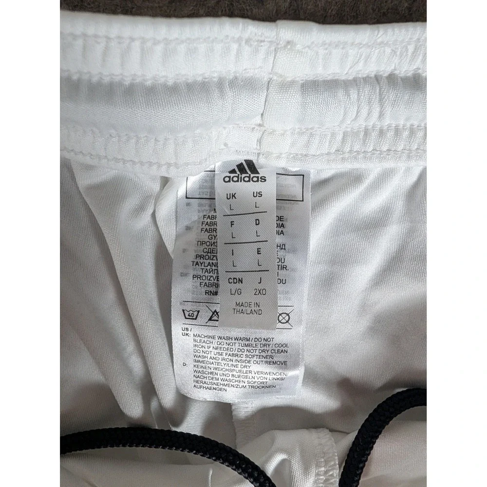 Adidas Aeroready Soccer Shorts White Light Blue Striped Mens Athletic Training